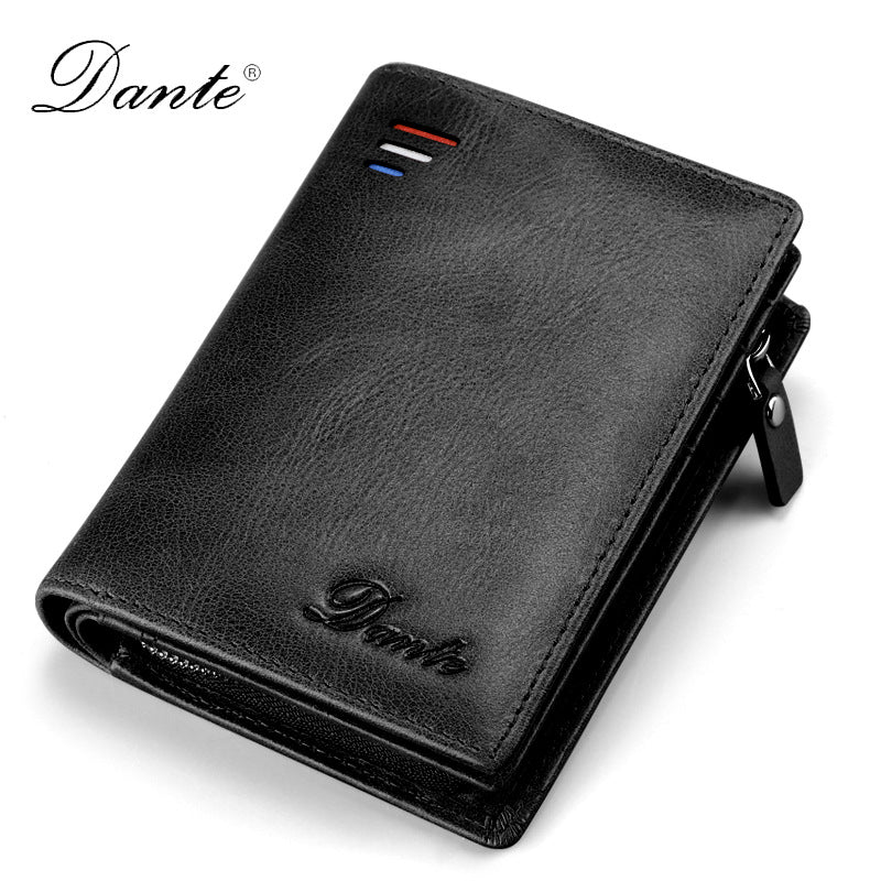 Men's Short Swiping Change Zipper Large Capacity Men's Wallets