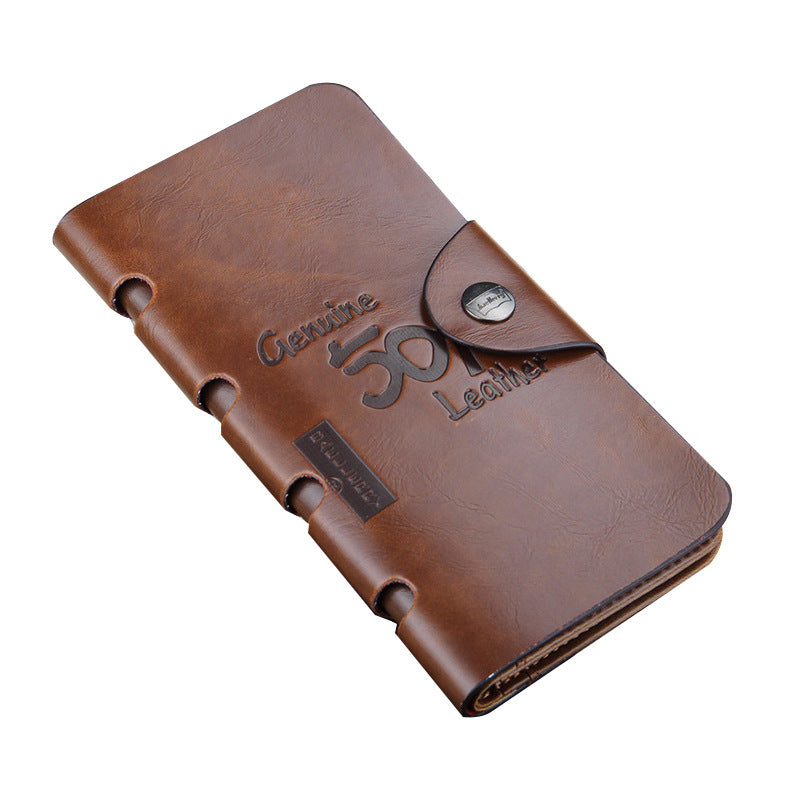 Men's Crazy Horse Leather Vintage Tri Fold Men's Wallets