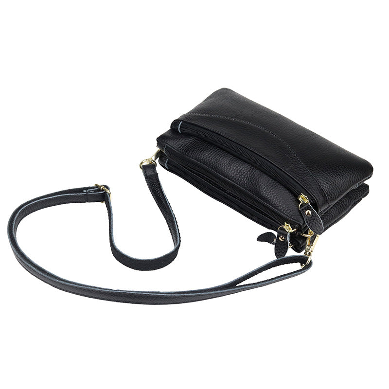 Women's Top Layer Leather Fashion Genuine For Small Square Bags