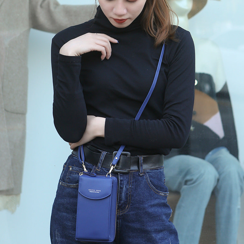 Women's Clutch Large Capacity Mobile Zipper Solid Phone Bags