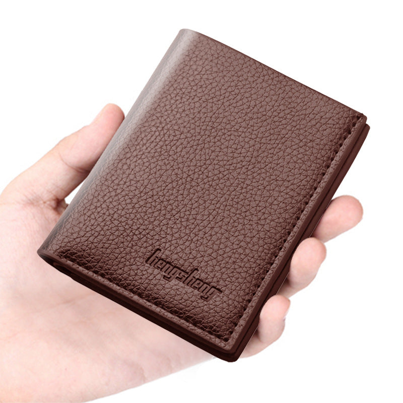 Men's Vertical Section Thin Can Hold Driving Men's Wallet
