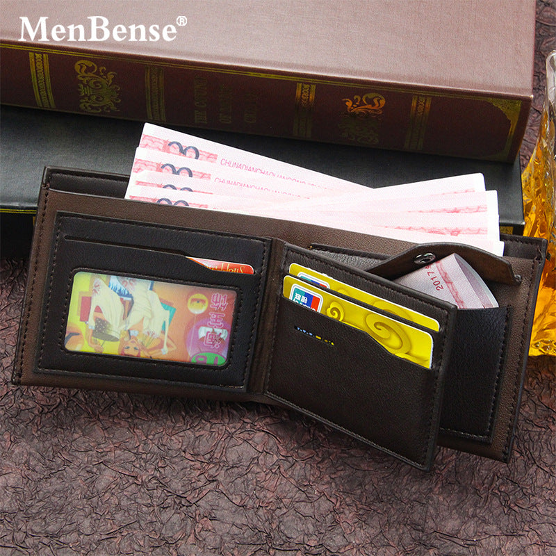 Men's Creative Short Business Horizontal Pocket Men's Wallets
