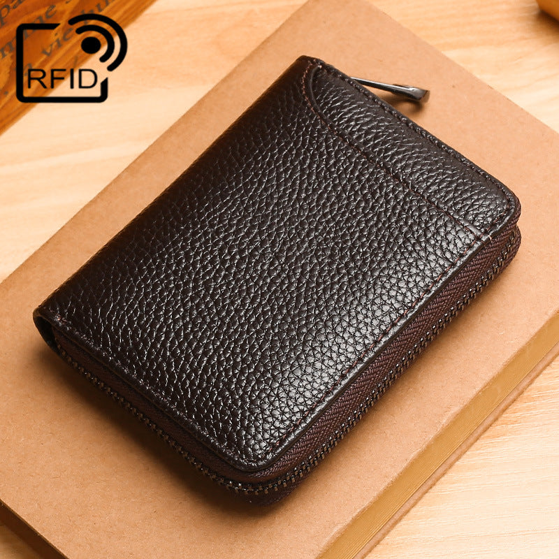 Women's & Men's & Swiping Multiple Slots Large Capacity Card Holder