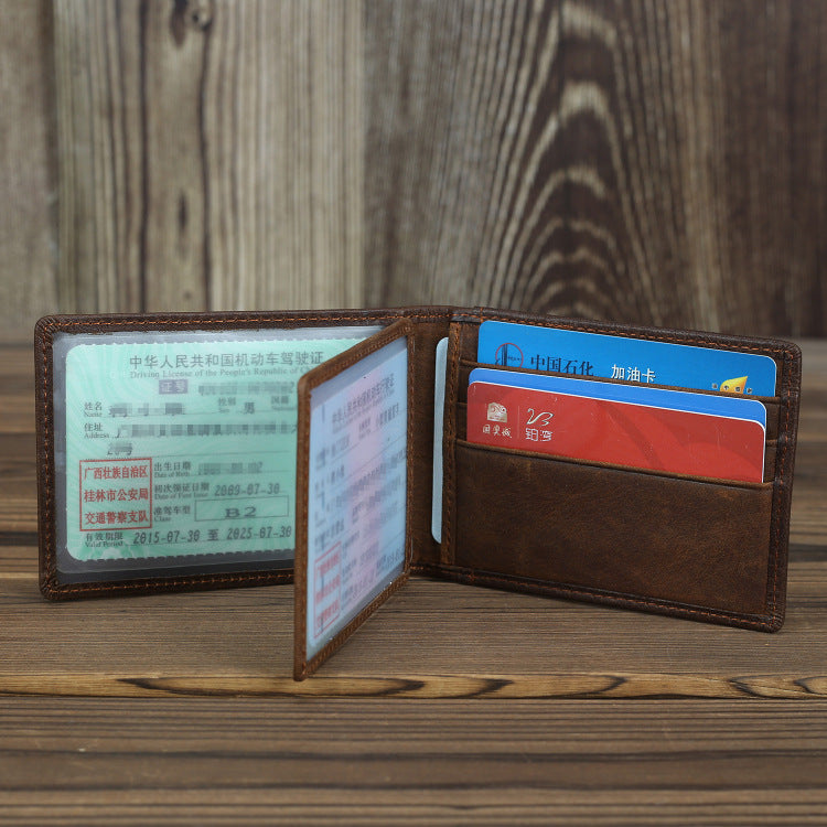 Leather Driving License Comrade In Arms Gift Vintage Card Holder