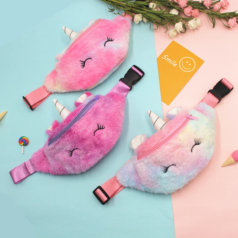Children's Winter Plush Unicorn Cartoon Cute Bags