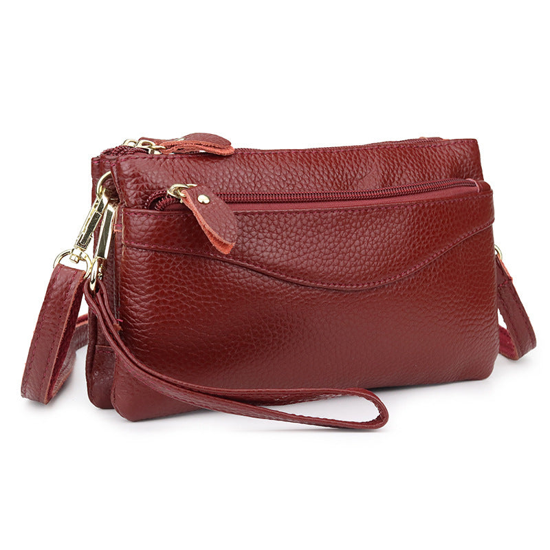 Women's Top Layer Leather Fashion Genuine For Small Square Bags