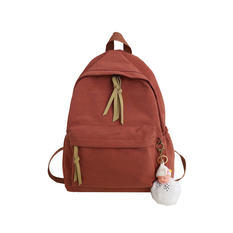 Women's & Men's Korean Style Simple Fashion Solid Color Backpacks