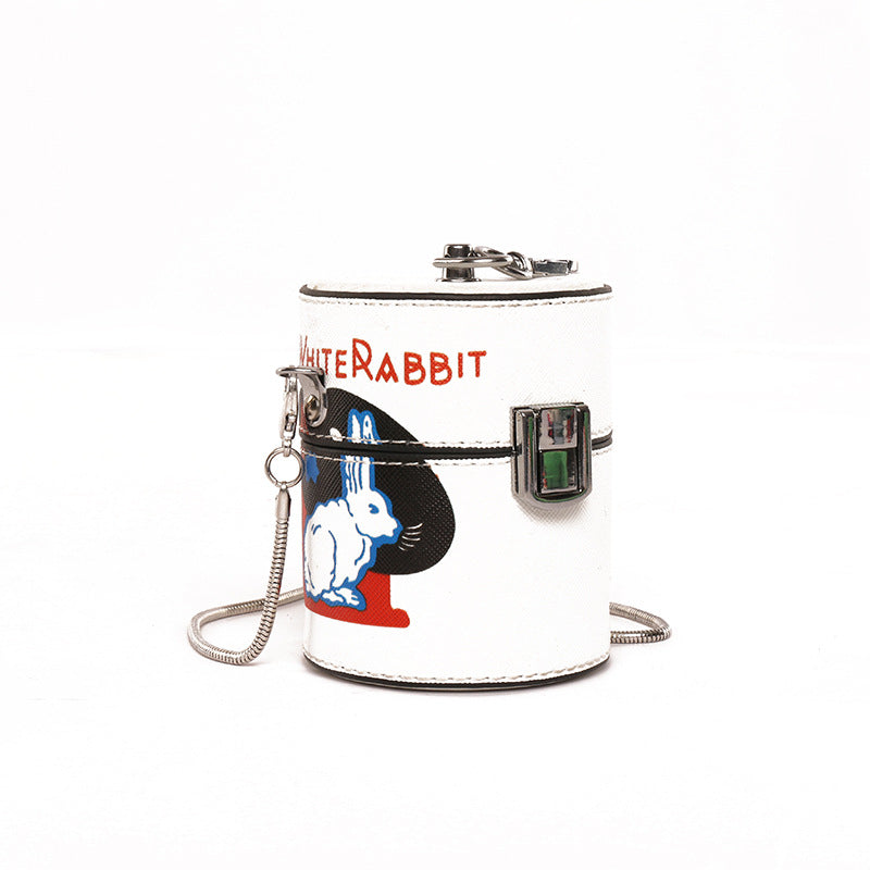Women's Cute White Rabbit Box Mini Cartoon Printed Personalized Bags