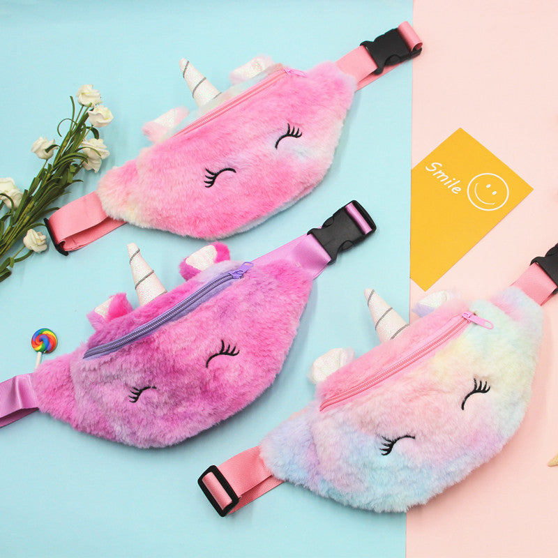 Children's Winter Plush Unicorn Cartoon Cute Bags