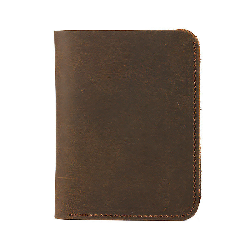 Men's Genuine Short Horizontal First Layer Cowhide Men's Wallets