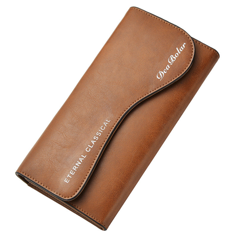 Men's Long Vintage Clutch Multifunctional Zipper Mobile Bags