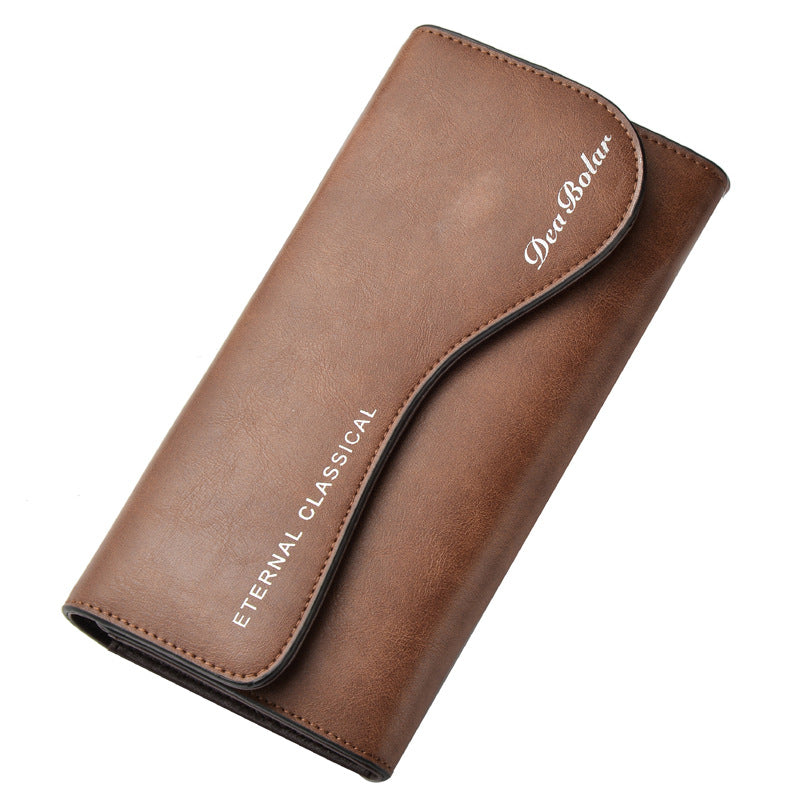 Men's Long Vintage Clutch Multifunctional Zipper Mobile Bags