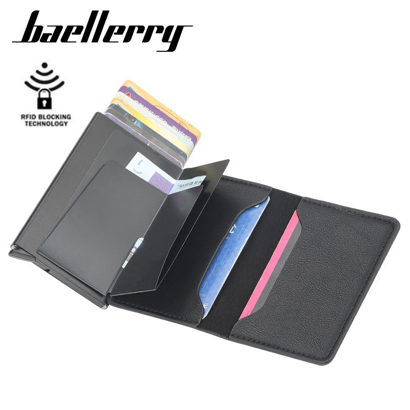Men's Metal Aluminum Automatic Pop-up Bank Card Holder