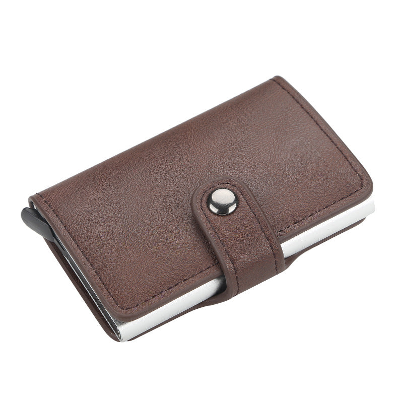 Men's Automatic Pop-up Type Bank Metal Aluminum Card Holder
