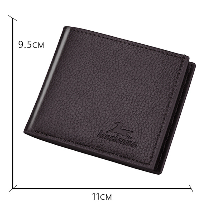 Men's Short Korean Large Capacity Business Blue Men's Wallet