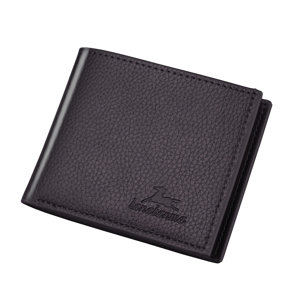 Men's Short Korean Large Capacity Business Blue Men's Wallet