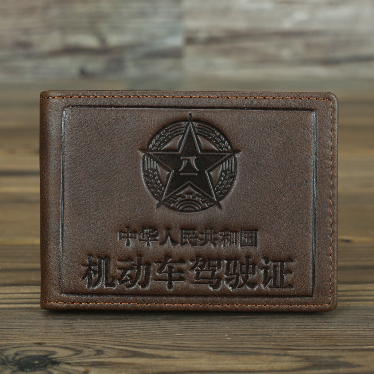 Leather Driving License Comrade In Arms Gift Vintage Card Holder