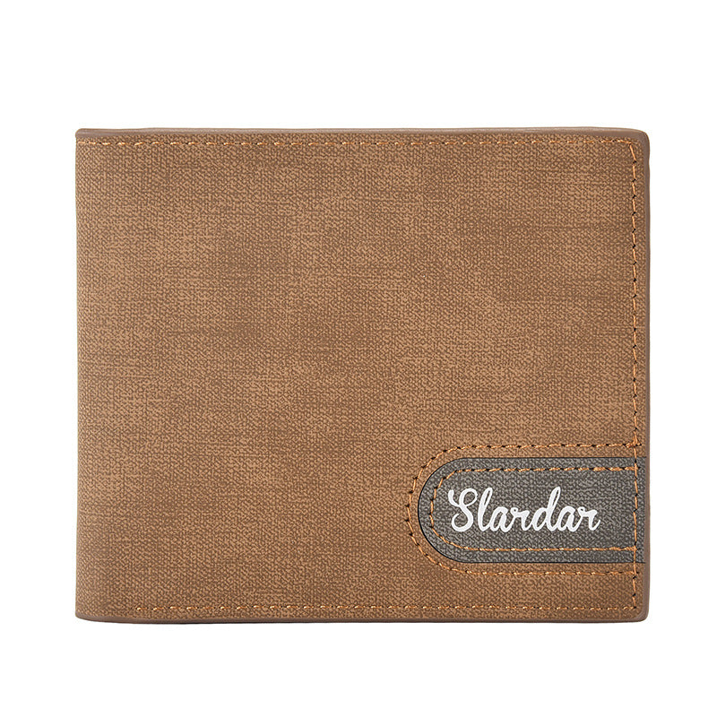 Men's Soft Leather Short Green Unique Trendy Men's Wallets
