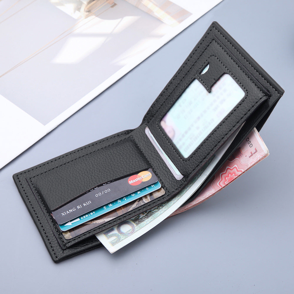 Men's Short Korean Large Capacity Business Blue Men's Wallet