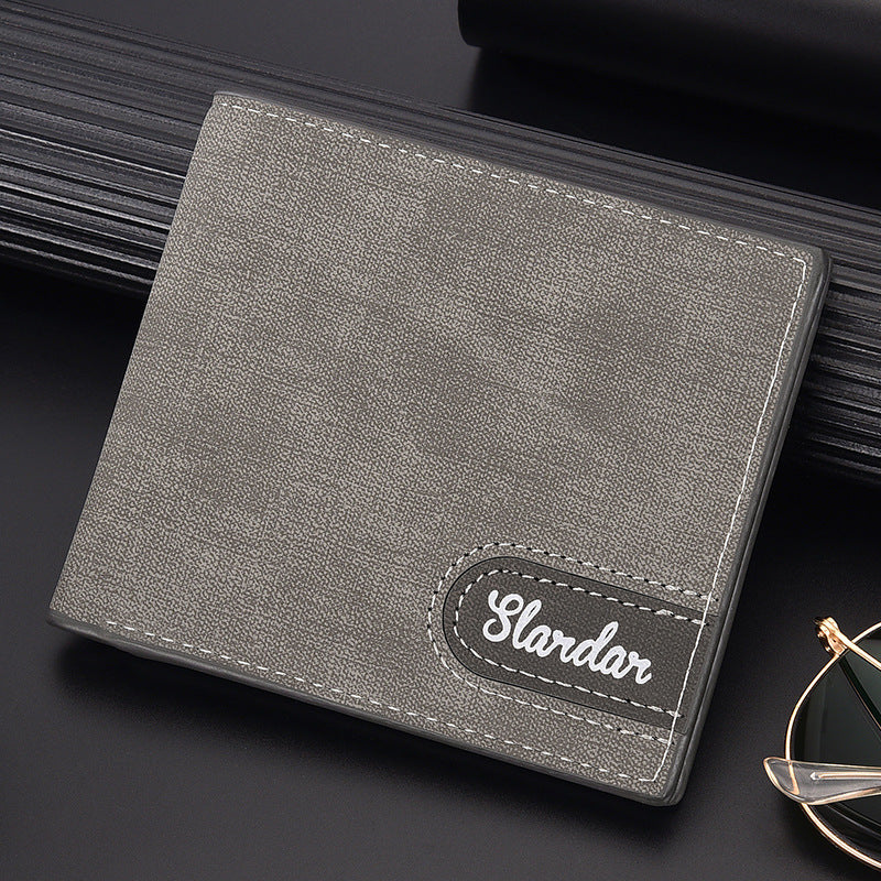 Men's Soft Leather Short Green Unique Trendy Men's Wallets