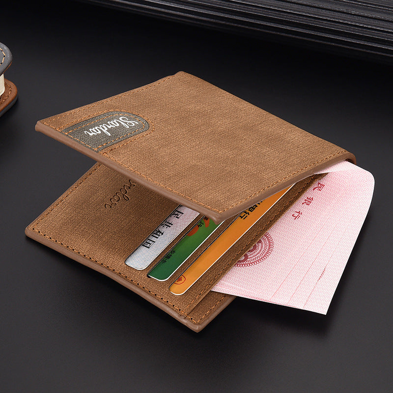 Men's Soft Leather Short Green Unique Trendy Men's Wallets