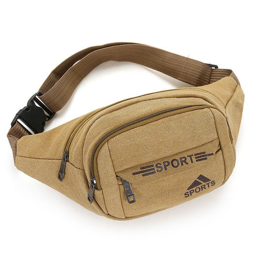 Men's Large Canvas Thickened Mobile Running Men's Waist Packs