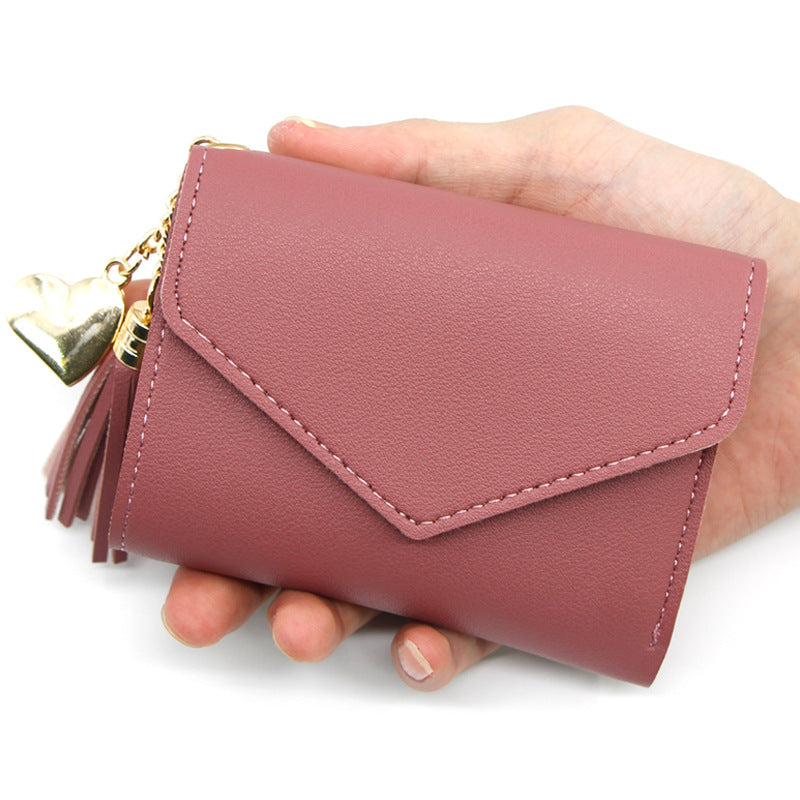 Cool Fashion Short Simple Tassel Clutch Ladies Wallets