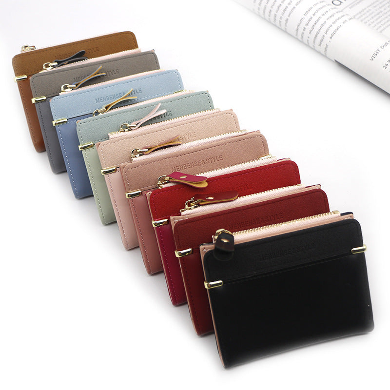 Women's Short Zip Simple Elegant Clutch Coin Purses