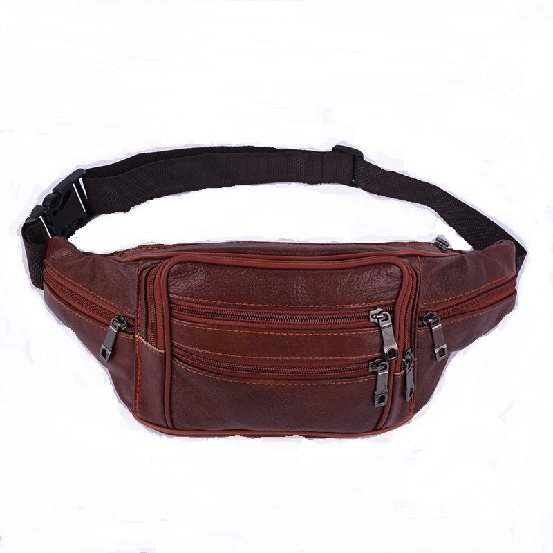 Men's Business Cash Checkout First Layer Cowhide Men's Waist Packs