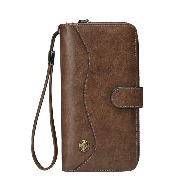 Men's Long Hand-held Multifunctional Vintage Mobile Men's Wallets