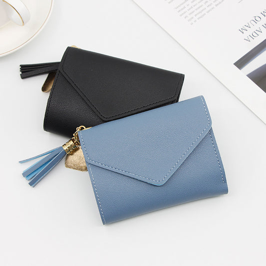 Cool Fashion Short Simple Tassel Clutch Ladies Wallets