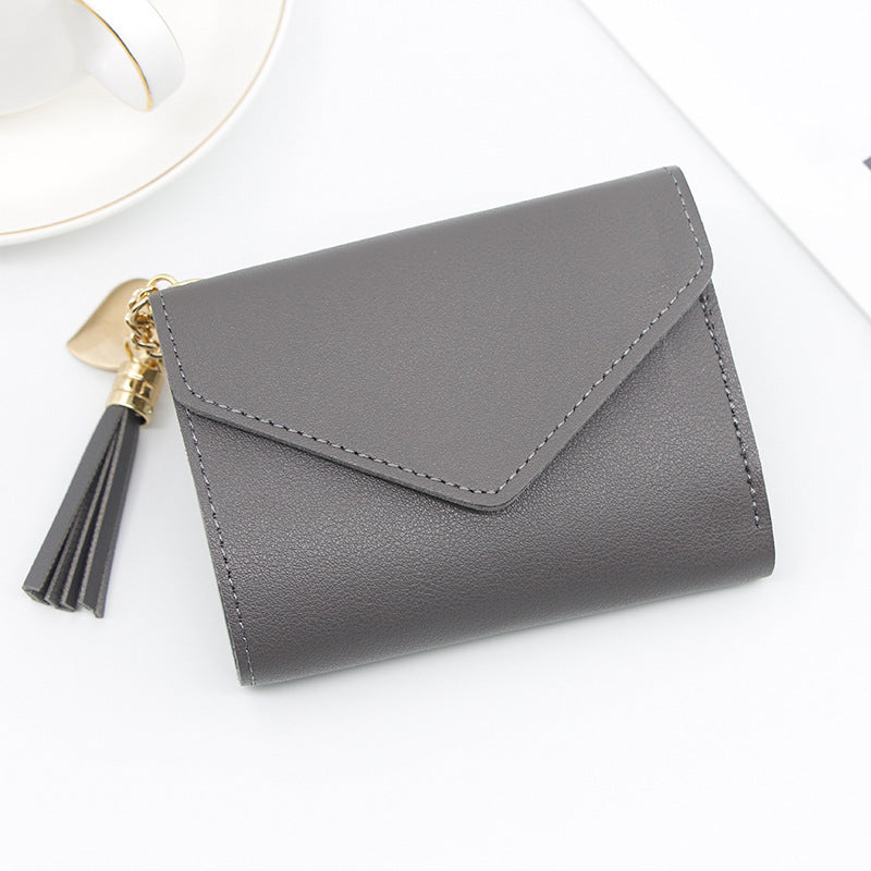 Cool Fashion Short Simple Tassel Clutch Ladies Wallets