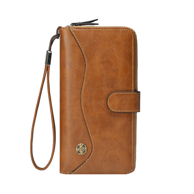 Men's Long Hand-held Multifunctional Vintage Mobile Men's Wallets