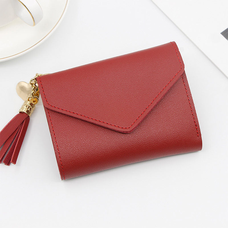 Cool Fashion Short Simple Tassel Clutch Ladies Wallets