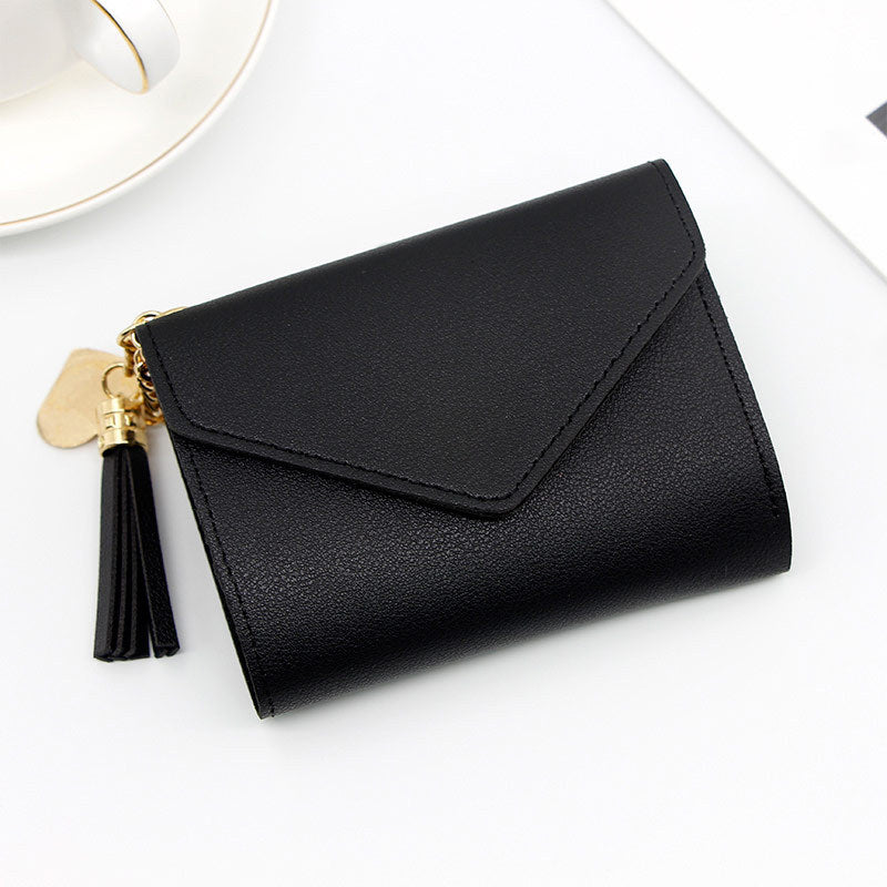 Cool Fashion Short Simple Tassel Clutch Ladies Wallets
