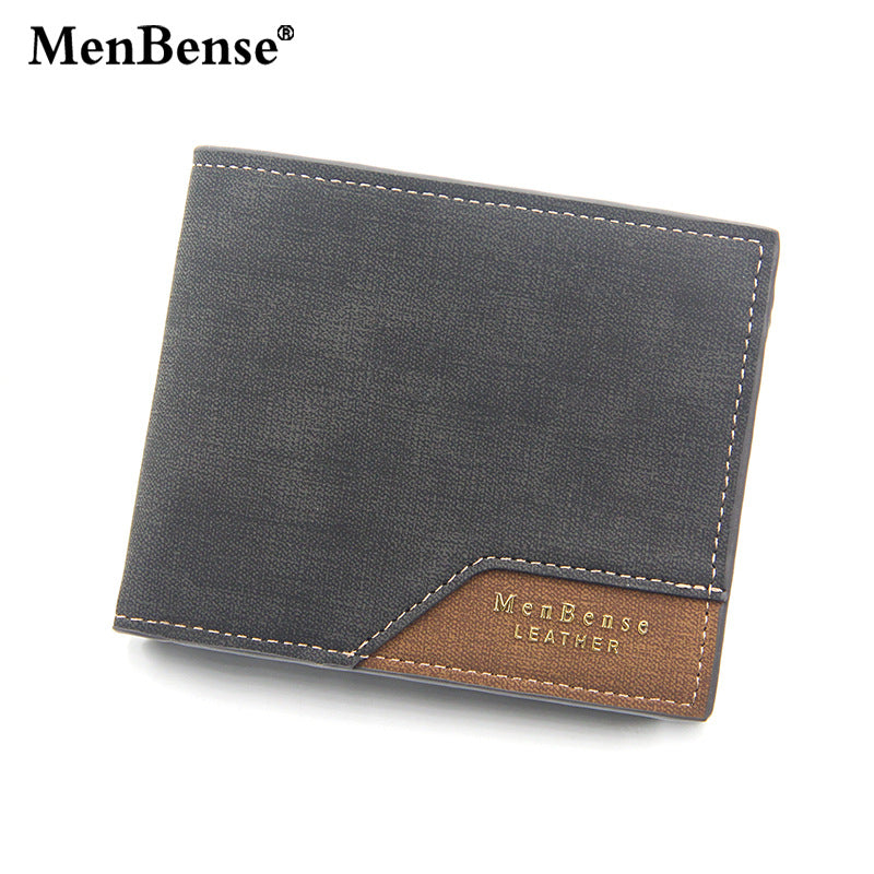 Men's Printed Hinge Short Frosted Multiple Slots Men's Wallets