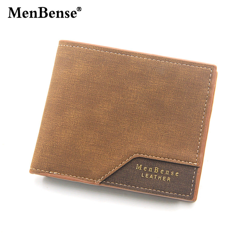 Men's Printed Hinge Short Frosted Multiple Slots Men's Wallets