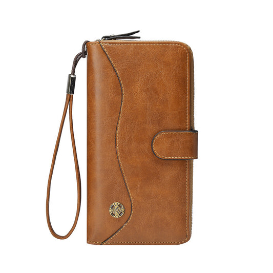 Men's Long Hand-held Multifunctional Vintage Mobile Men's Wallets