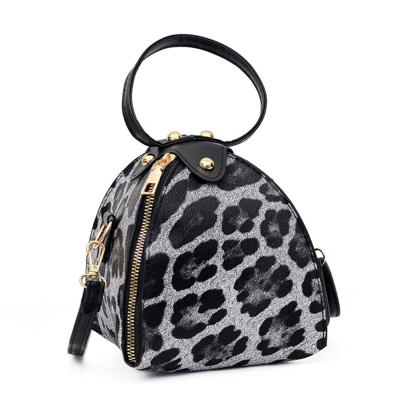Women's Fashion Leopard Print Triangle Korean Trendy Shoulder Bags