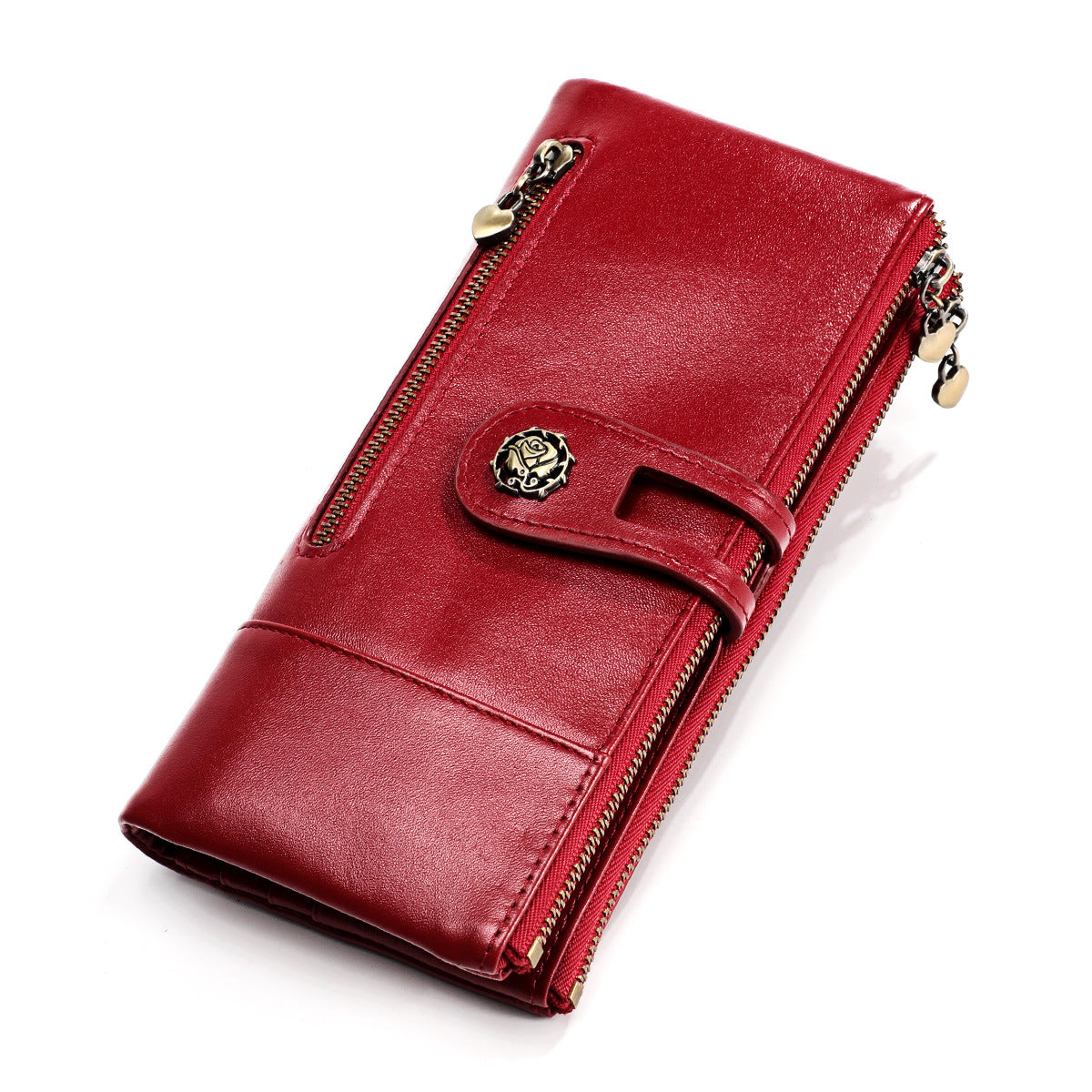 Women's Swiping Long Retro Leather Korean Fashion Ladies Wallet