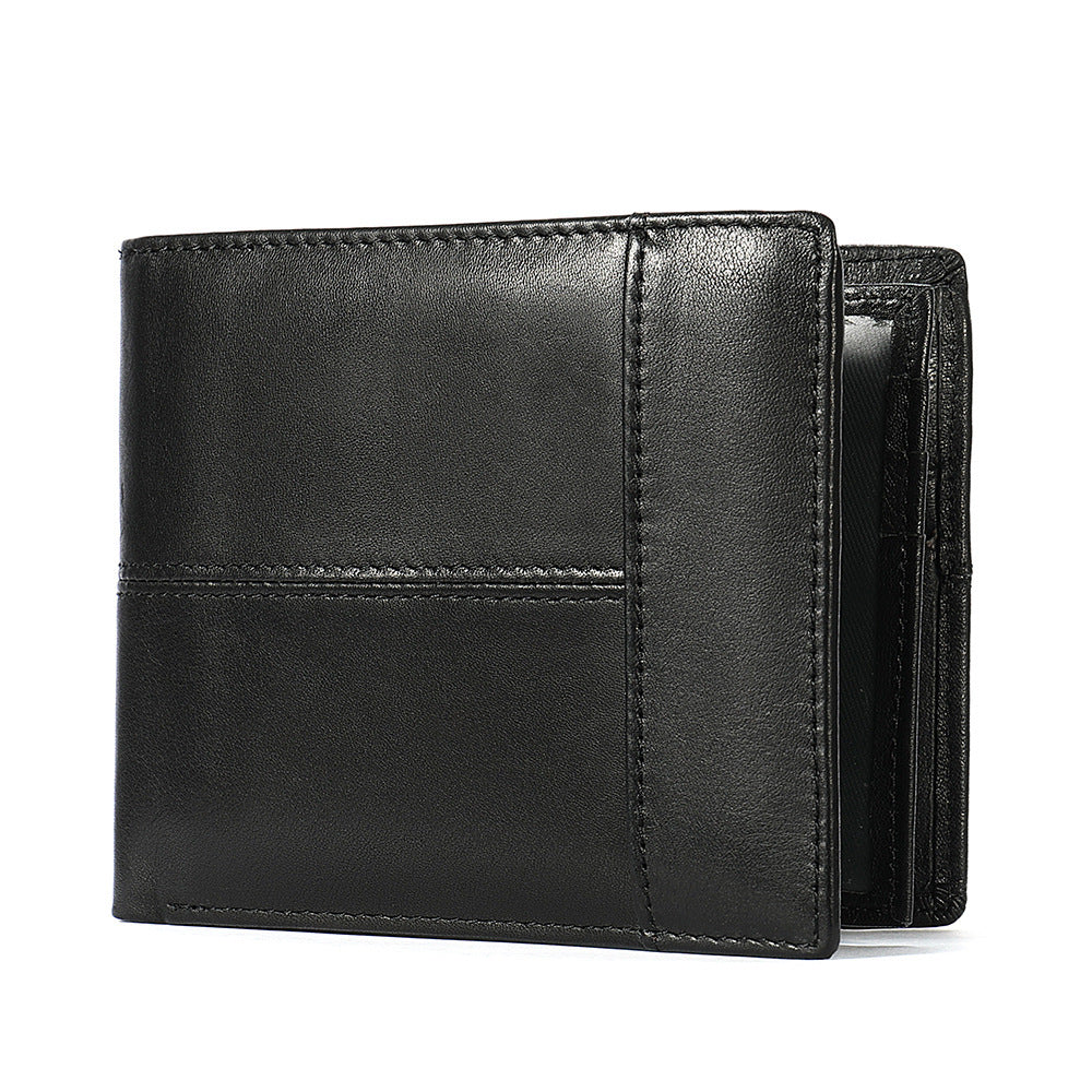 Men's Short Genuine Leather First Layer Cowhide Men's Wallets
