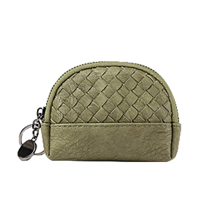Creative Women's Hand-woven Simple Leather Zipper Ladies Wallet