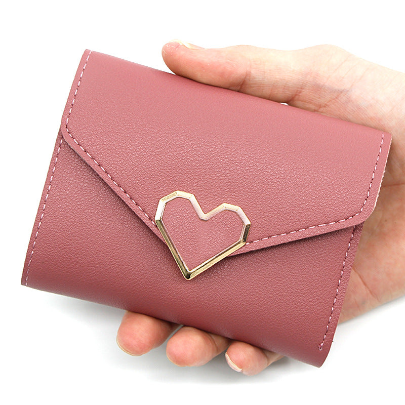 Classy Women's Personalized Fashion Short Heart-shaped Card Holder