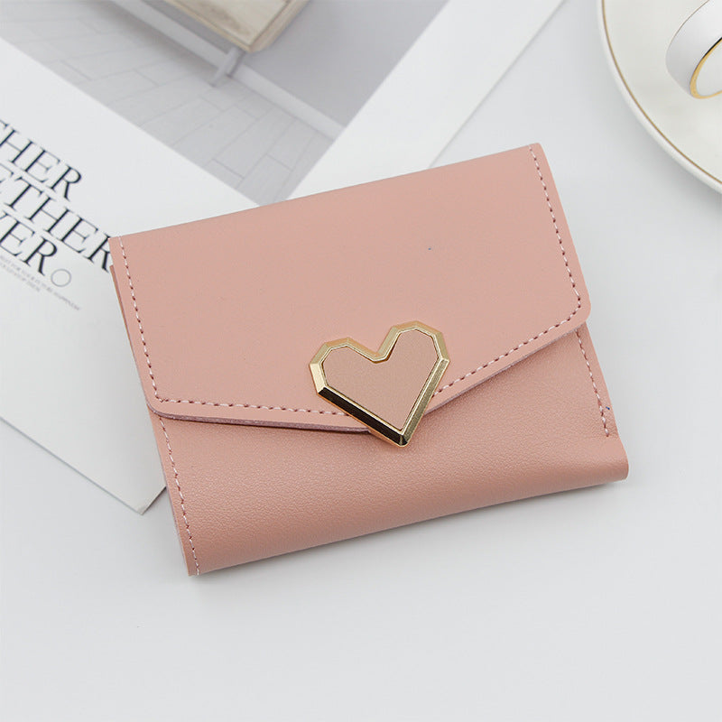 Classy Women's Personalized Fashion Short Heart-shaped Card Holder