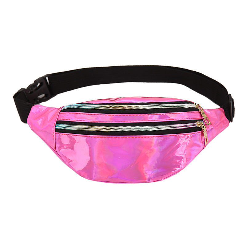 Men's Slouchy Laser Fashionable Sequins Lady Men's Waist Packs