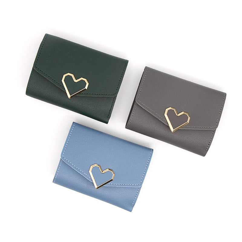 Classy Women's Personalized Fashion Short Heart-shaped Card Holder