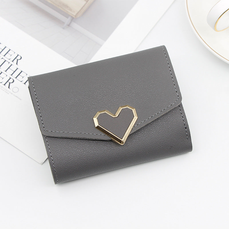 Classy Women's Personalized Fashion Short Heart-shaped Card Holder