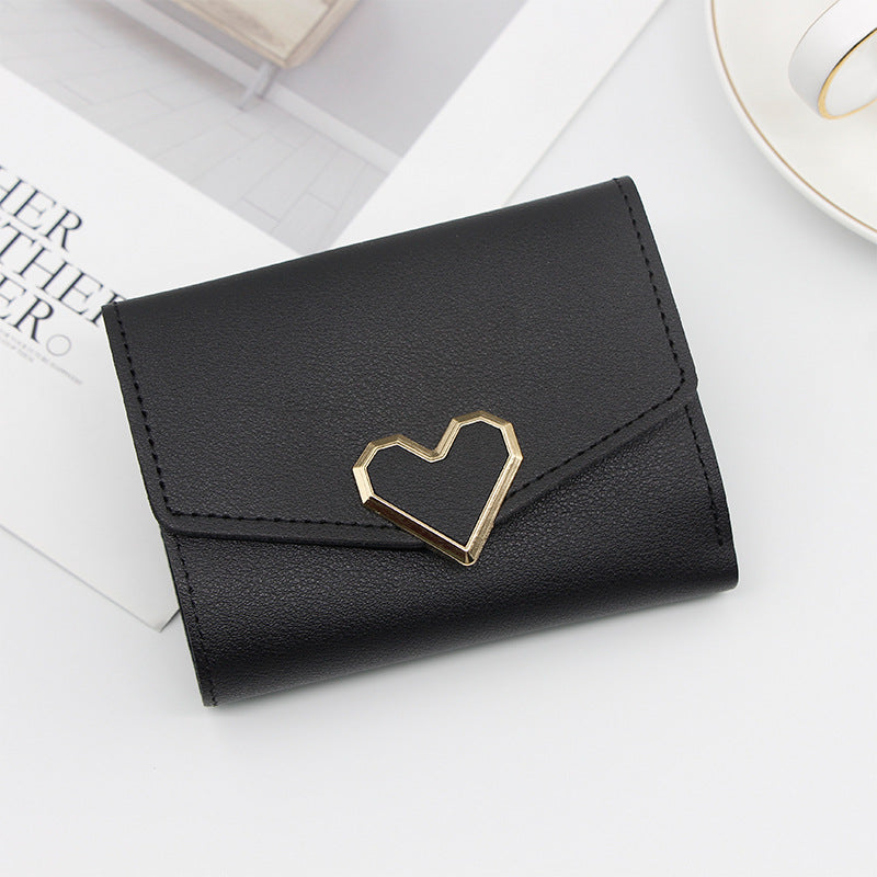 Classy Women's Personalized Fashion Short Heart-shaped Card Holder