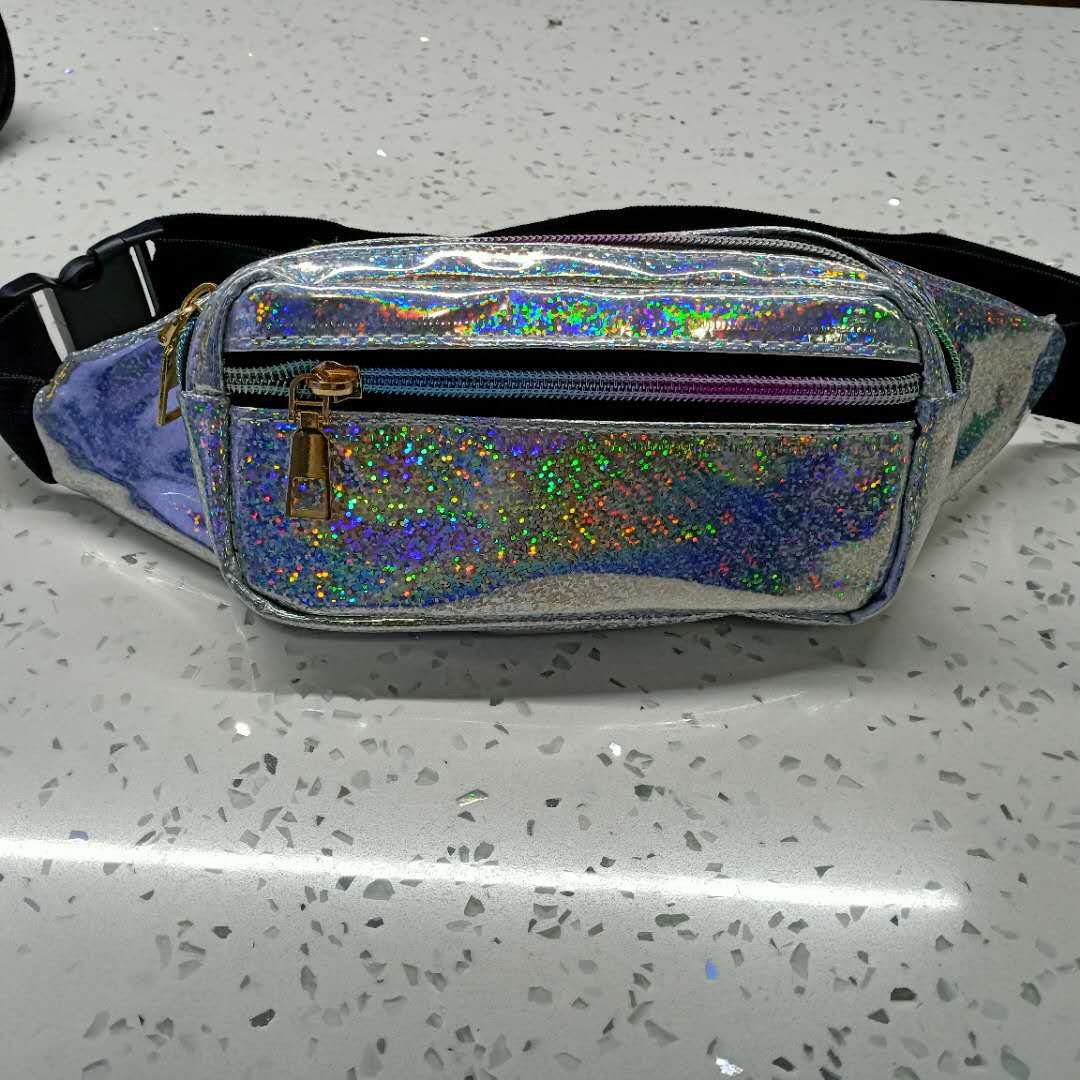 Laser Glossy Mobile Storage Fashion Running Bags