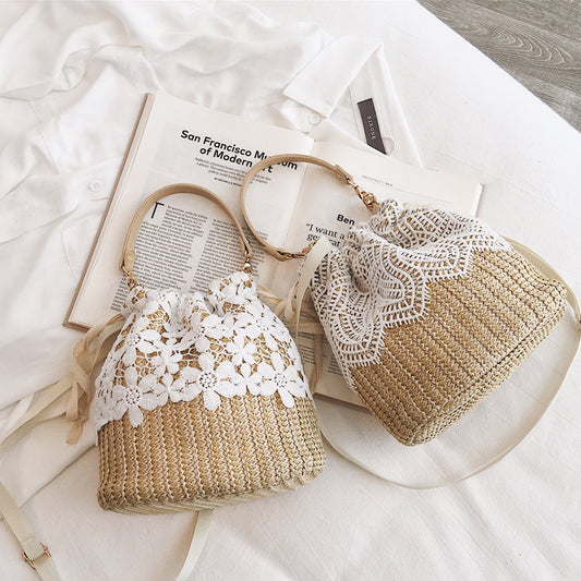 Holiday Fairy Rattan Beach Portable Female Bags